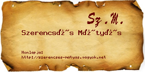 Szerencsés Mátyás névjegykártya